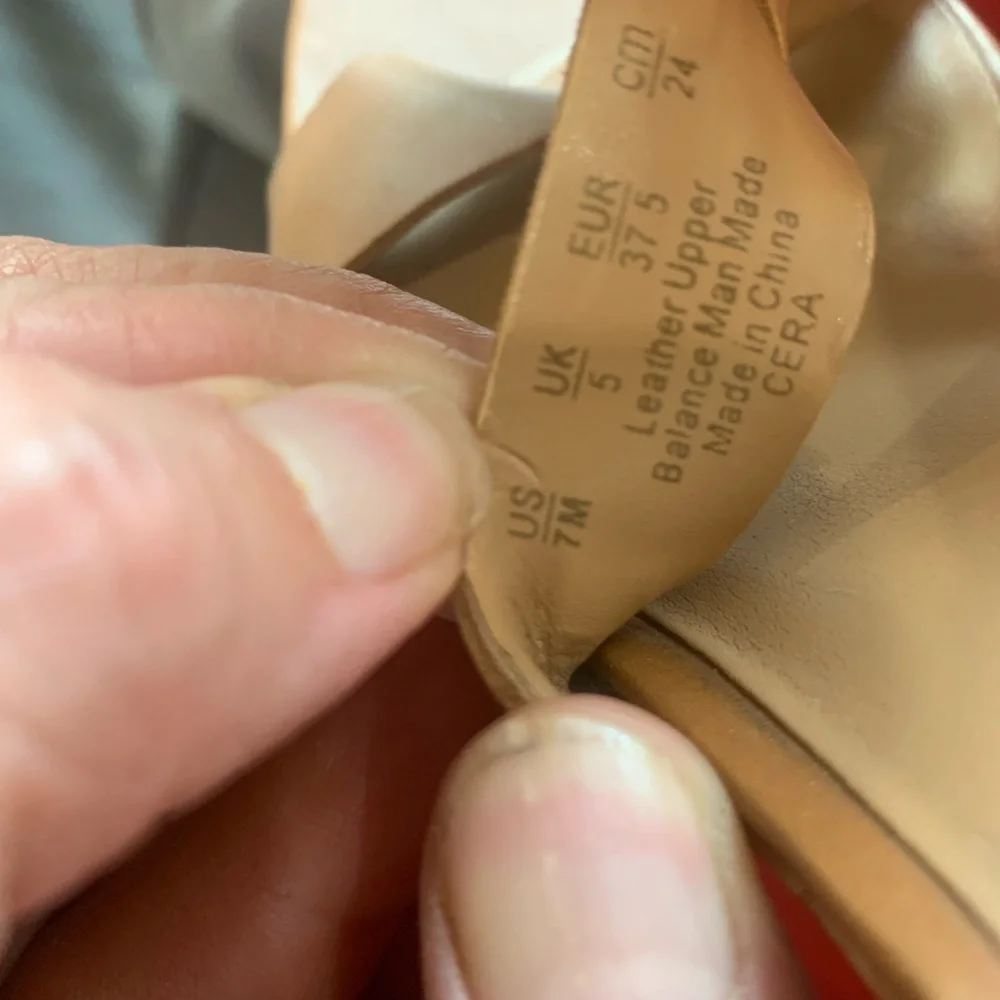 Women’s Tan Franco Sarto Upper‎ Leather Strap Sandal Wedge Size 7